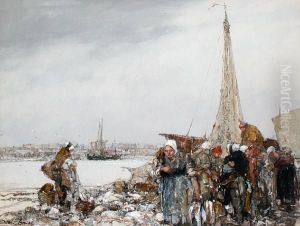 The Fish Market by Dudley Hardy