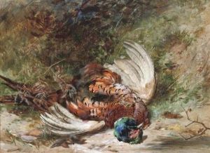 One For The Retriever: A Shot Pheasant by James Jnr Hardy