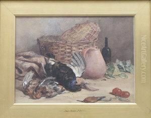 Still Life With Partridge And Black Cock by James Jnr Hardy