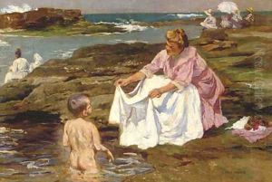 Mother and Child at the Beach