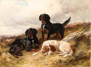 Three Setters In A Landscape Three Setters In A Landscape
