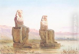 The Colossi Of The Plain Of Thebes by Henry Andrew Harper