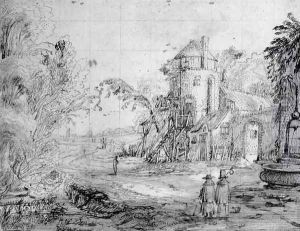 Landscape with Figures on a Road c. 1610 by Jan van de, II Velde