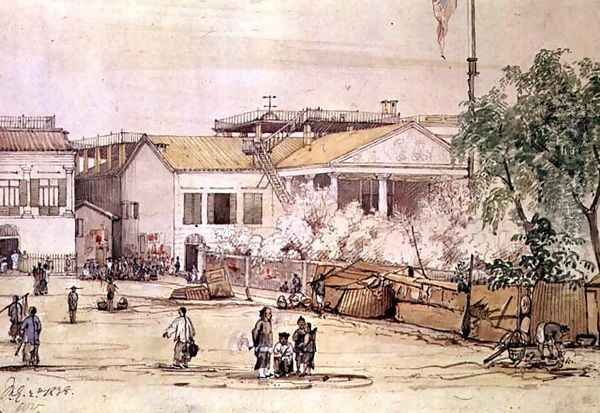 The British Factory on Hog Lane, Canton, 1838 - view 1
