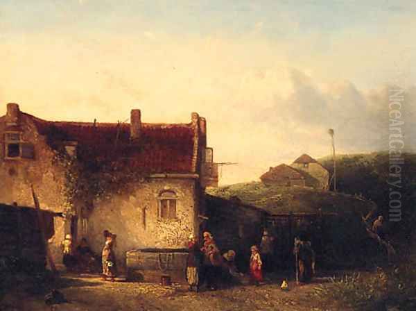 A Dutch Farmhouse With Figures - view 1