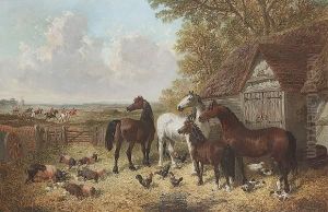 Startled By The Hunt by John Frederick Herring Snr