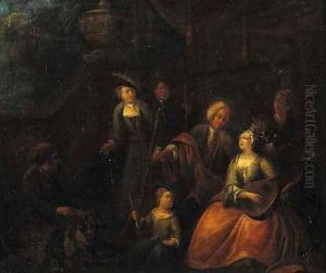 A Fete Champetre by Verbeeck or Verbeecq, Franz