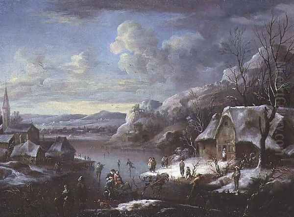 Winter Scene with Numerous Figures - view 1