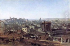 Three Views of Rome from the Villa Malta: View toward the Capitoline Hill by Georg Maximilian Johann Von Dillis