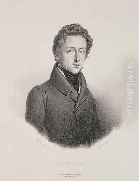 Frederic Chopin 1810-49 engraved by Gottfried Engelmann 1788-1839 1833 - view 1