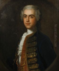 Portrait Of A Young Gentleman, Within Apainted Oval by Joseph Highmore