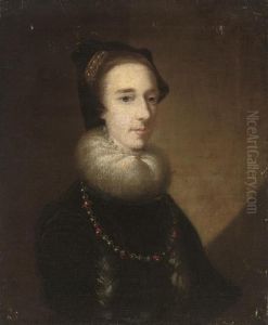 Portrait Of A Lady, Half-length, In Masquerade Costume As Anneboleyn