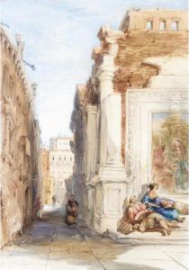 Figures On A Street In Venice