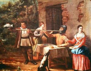 Don Quixote Drinking at an Inn by Cristobal Valero