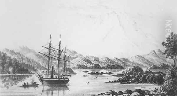 Mount Burney from the Otter Islands - view 1