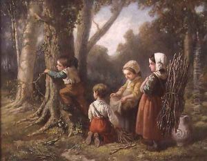 Gathering Firewood, 1855 by Elchanon Verveer