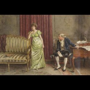 The Letter And Confrontation by George Goodwin Kilburne