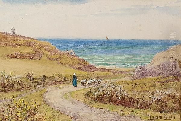 View Of The South Coast; A Thatched Cottage - view 1