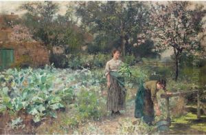 In The Kitchen Garden by Henry John Yeend King