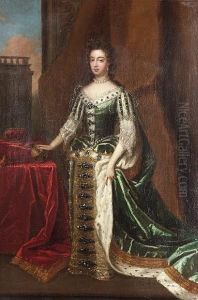 Portrait Of King William Iii, 
Standing Small-full-length In Coronation Robes; And Portrait Of Queen 
Mary Ii, Standing Small-full-length In Coronation Robes