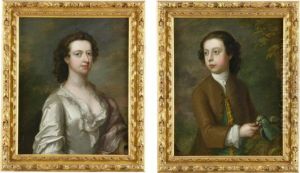 Ung Man Med Papegoja - Damportratt by Sir Godfrey Kneller
