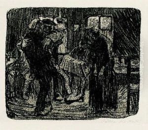 Hamburger Kneipe. by Kathe Kollwitz