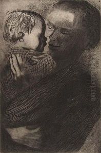 Two Etchings.
Mutter Mit Kind Auf Dem Arm by Kathe Kollwitz