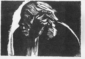 Selbstbildnis (klipstein 202.v) by Kathe Kollwitz
