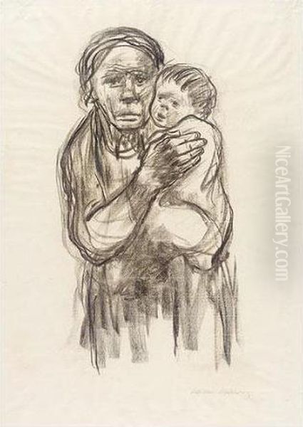 Mutter Mit Kind Auf Dem Arm (mother With Child In Her Arms) - view 1