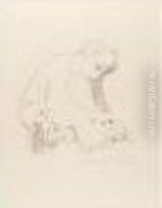 Junge Mutter Mit Saugling (klipstein 220 A) by Kathe Kollwitz