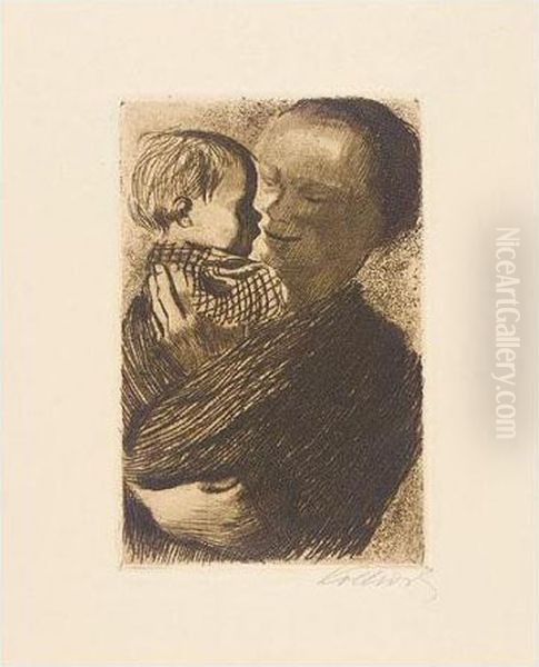 Mutter Mit Kind Auf Dem Arm (klipstein 110.v.b) - view 1