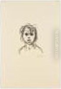 Kinderkopf; And Gedenkblatt Fur Karl Liebknecht (klipstein 213; And 137 V A.a) by Kathe Kollwitz