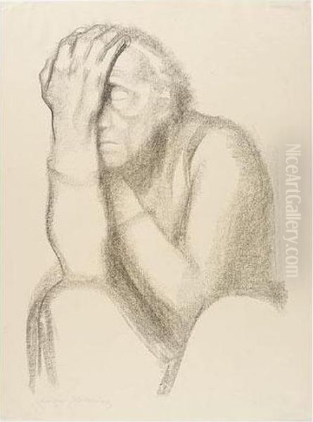 Nachdenkende Frau (klipstein 147.ii.a) - view 1