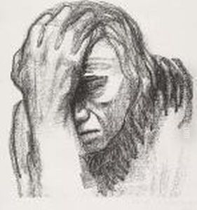 Nachdenkende Frau, I. Fassung by Kathe Kollwitz