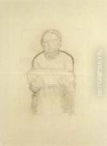Kindersterben: An Old Woman Holding An Infant's Coffin by Kathe Kollwitz
