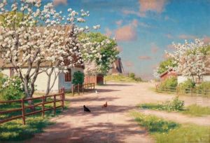Chickens On A Village Road