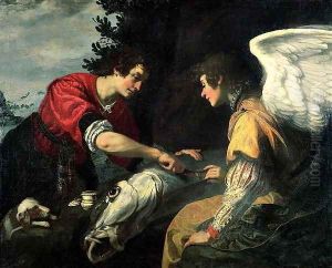 Tobias and the Archangel Raphael by Jacopo Vignali