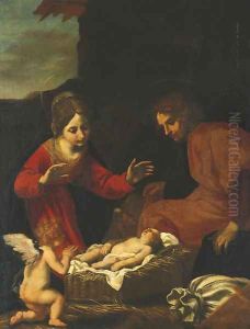 The Holy Family by Jacopo Vignali