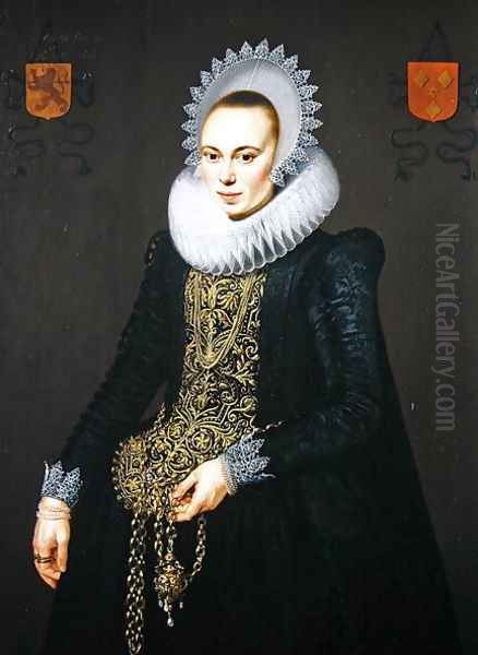 Portrait of Justina van Teylingen, 1616 - view 1