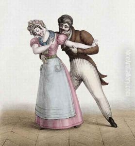 La Bonne et le Patron Galant, c.1830 by Villain