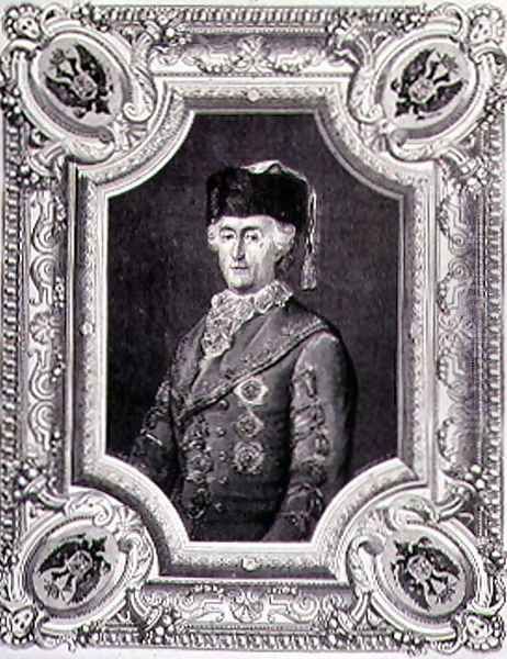 Portrait of Catherine II the Great 1729-96 in Travelling Costume, engraved by Stephane Pannemaker 1847-1930 - view 1