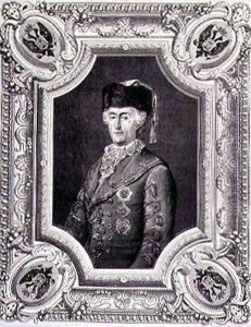 Portrait of Catherine II the Great 1729-96 in Travelling Costume, engraved by Stephane Pannemaker 1847-1930 by Viollat, Eugene Joseph
