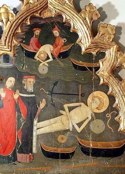 Detail of the Miraculous Recovery of the Saint, from the St. Vincent Altarpiece - view 1