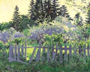 Garden with Lilacs by Sergey Arsenievich Vinogradov