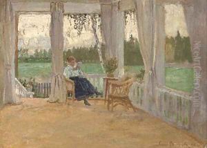 A read on the veranda by Sergey Arsenievich Vinogradov