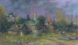 Village by Sergey Arsenievich Vinogradov