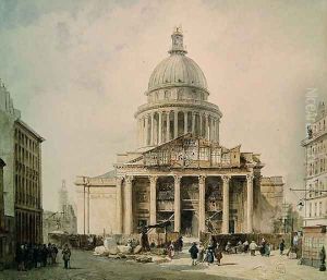 The Pantheon in 1835 by Francois Etienne Villeret