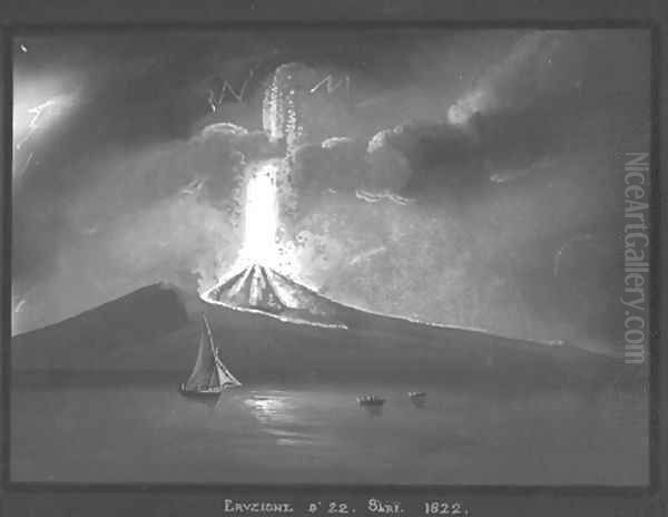 The eruption of Vesuvius in 1794 - view 1