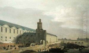 Galerie du Louvre and the Porte Neuve, c.1640 by Abraham de Verwer