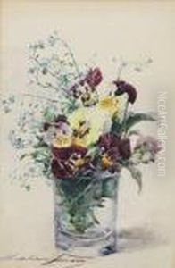 Vase De Violettes by Madeleine Jeanne Lemaire
